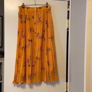 &other stories pleated floral skirt
